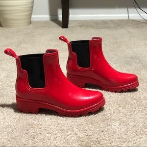 Women’s Red Rain Boots